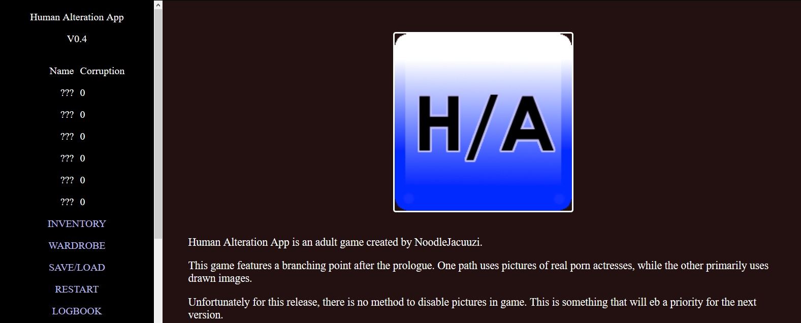 App Sex - Human Alteration App HTML Porn Sex Game v.1.2 Download for Windows, MacOS,  Linux
