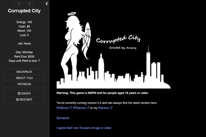 Corrupted City porn xxx game download cover