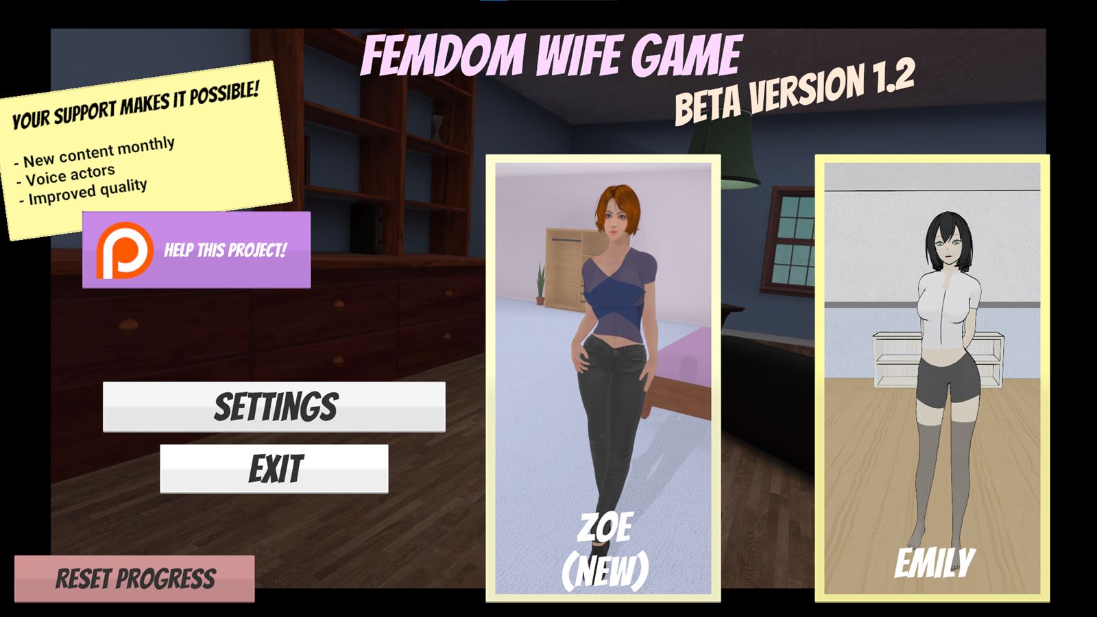 Femdom Wife Game Zoe porn xxx game download cover
