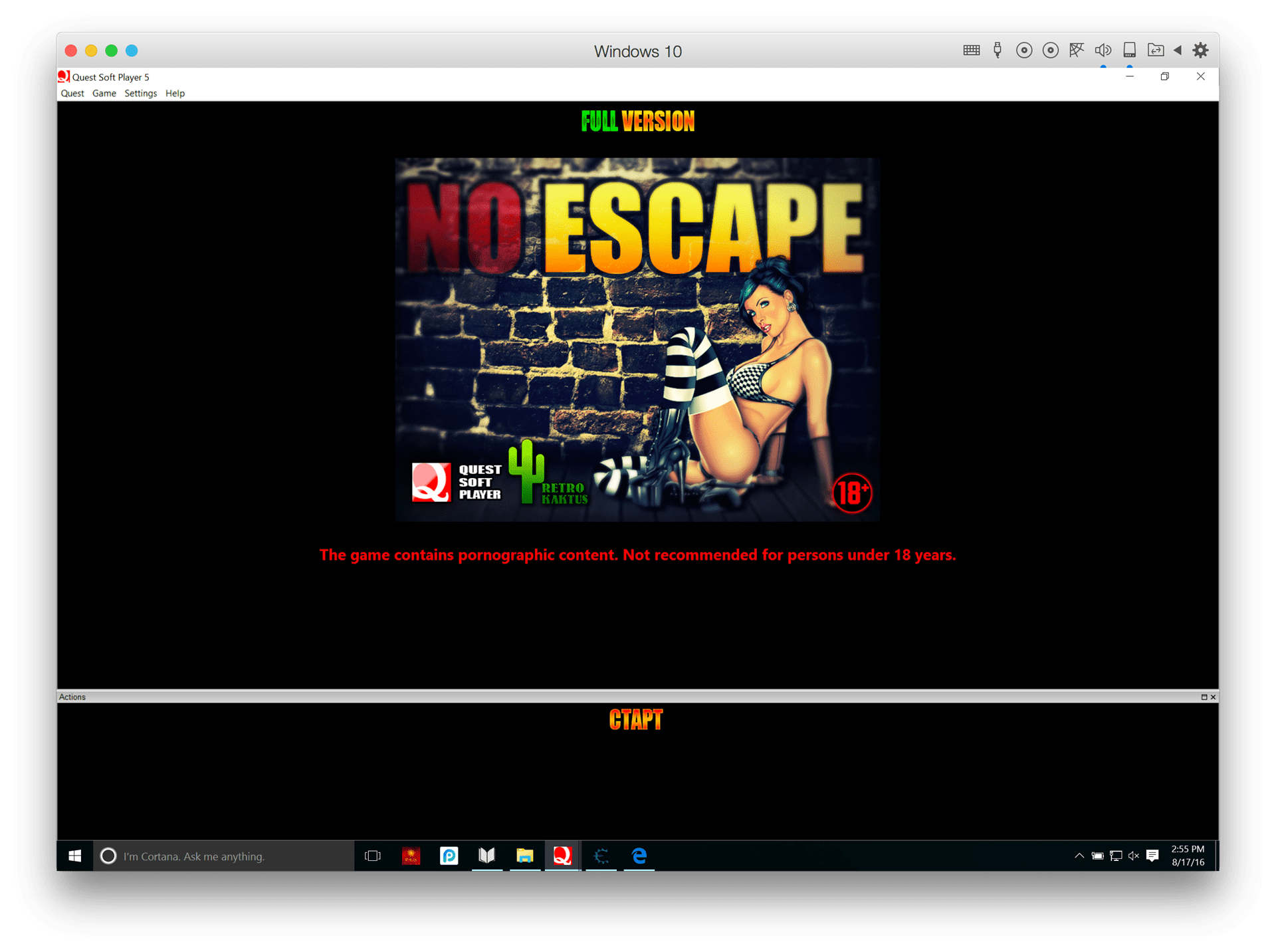 No Escape porn xxx game download cover