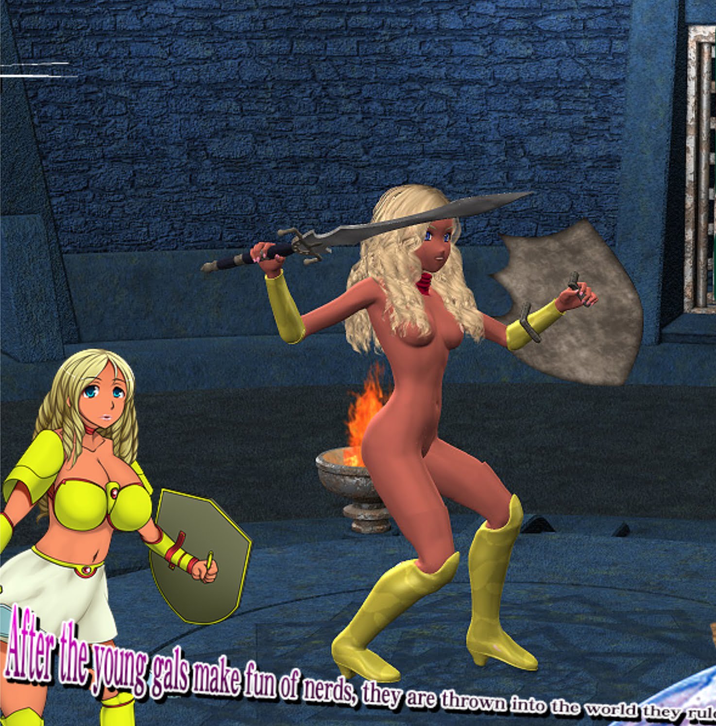 After the gals make fun of nerds, they are thrown into the world where they rule porn xxx game download cover