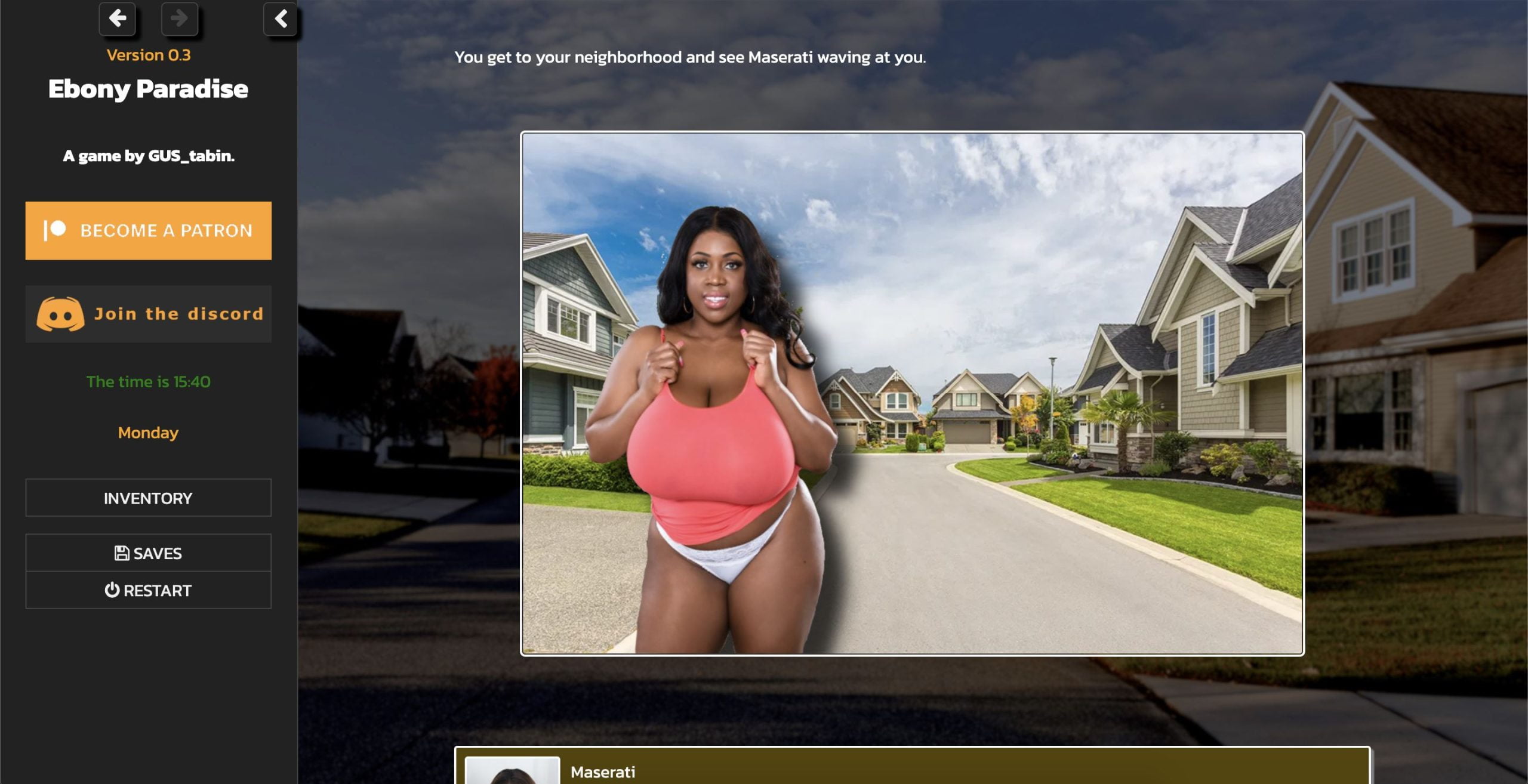 Ebony Paradise HTML Porn Sex Game v.0.9 Download for Windows, MacOS, Linux