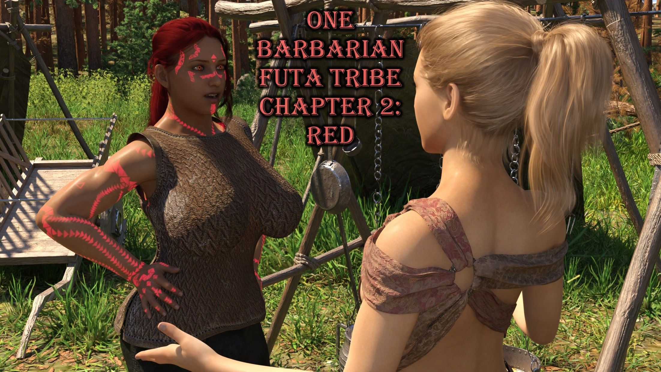 One Barbarian Futa Tribe Chapter 2: Red porn xxx game download cover