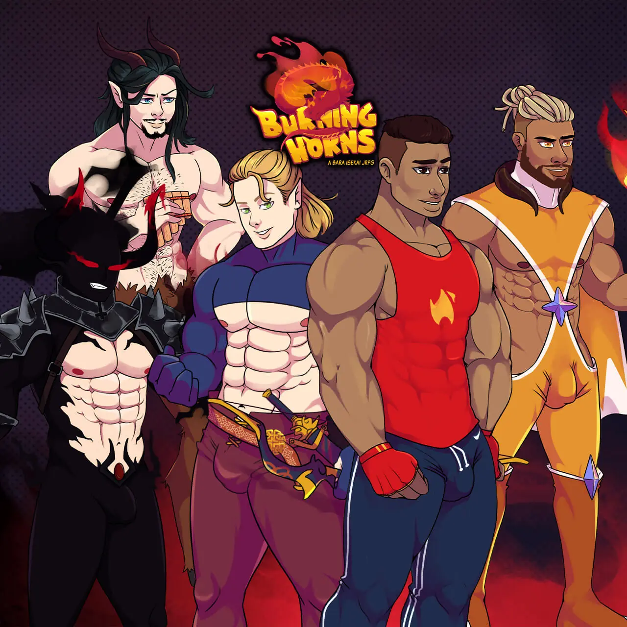 Burning Horns – A Bara Isekai JRPG porn xxx game download cover