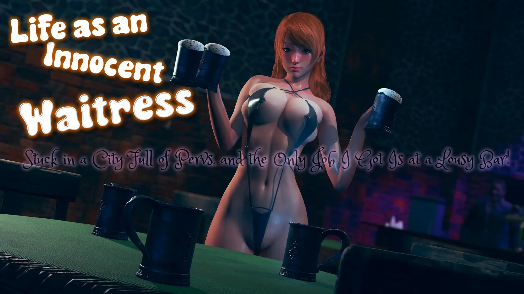 Life as an Innocent Waitress porn xxx game download cover