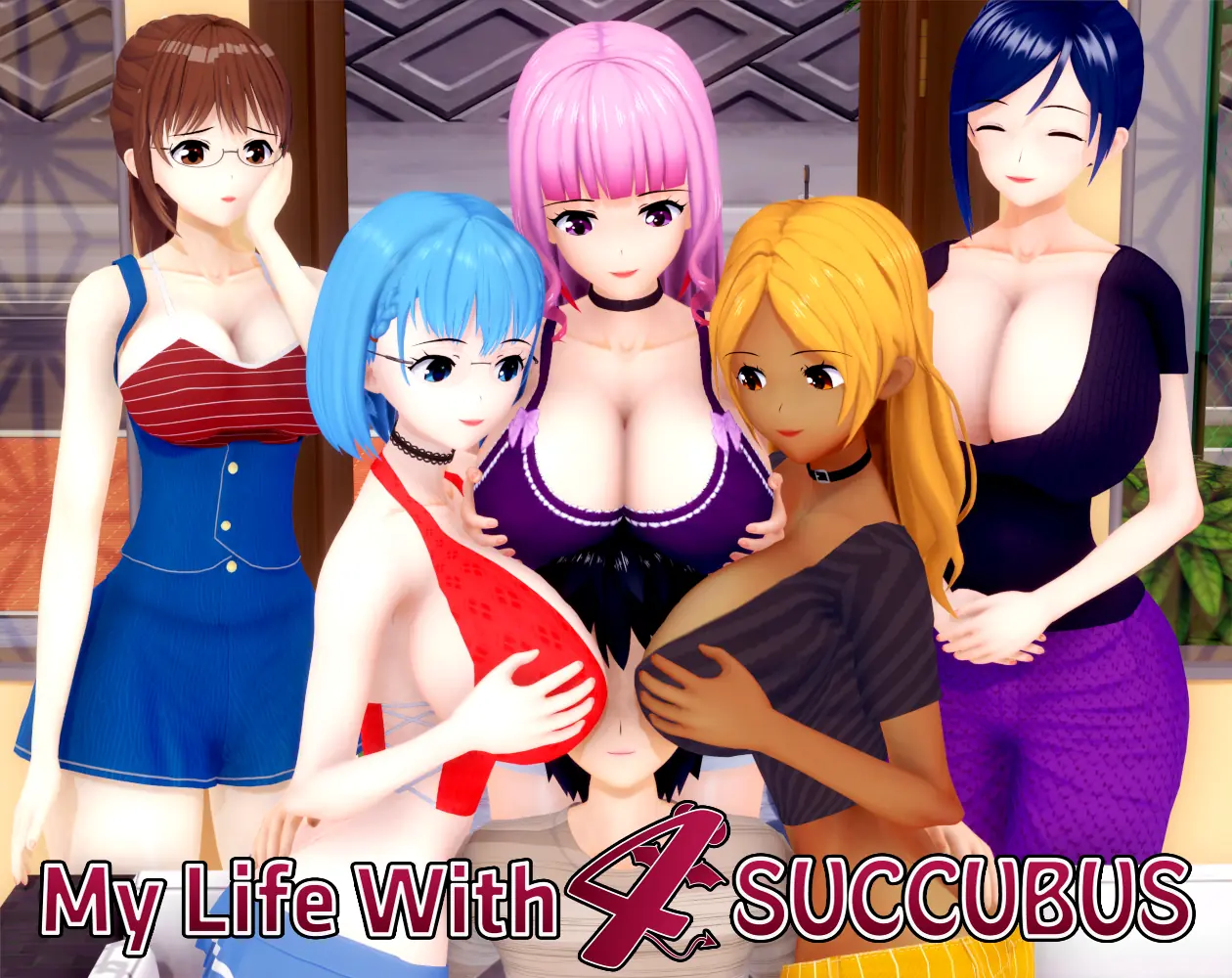 My Life With 4 Succubus porn xxx game download cover