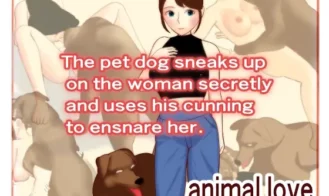 The pet dog sneaks up on the woman secretly and uses his cunning to ensnare her porn xxx game download cover