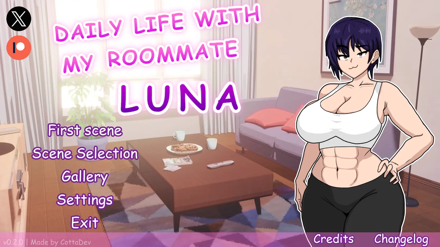 Daily Life with My Roommate Luna! porn xxx game download cover