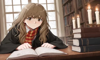 Studying with Hermione Adult Game Screenshot (6)