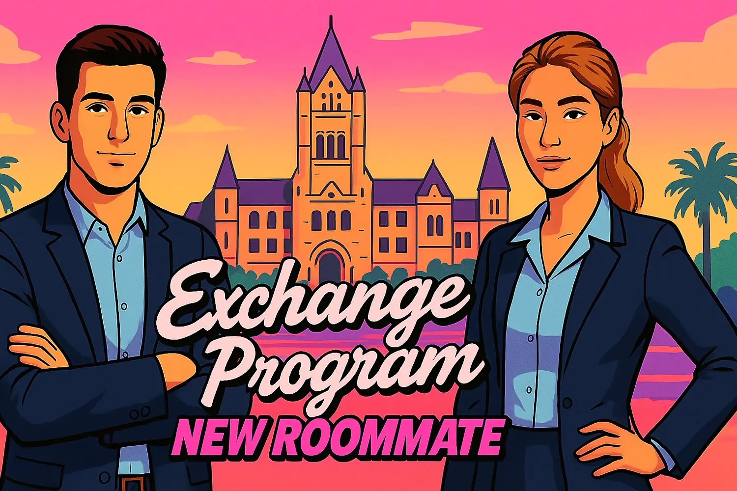 Exchange Program: New Roommate porn xxx game download cover
