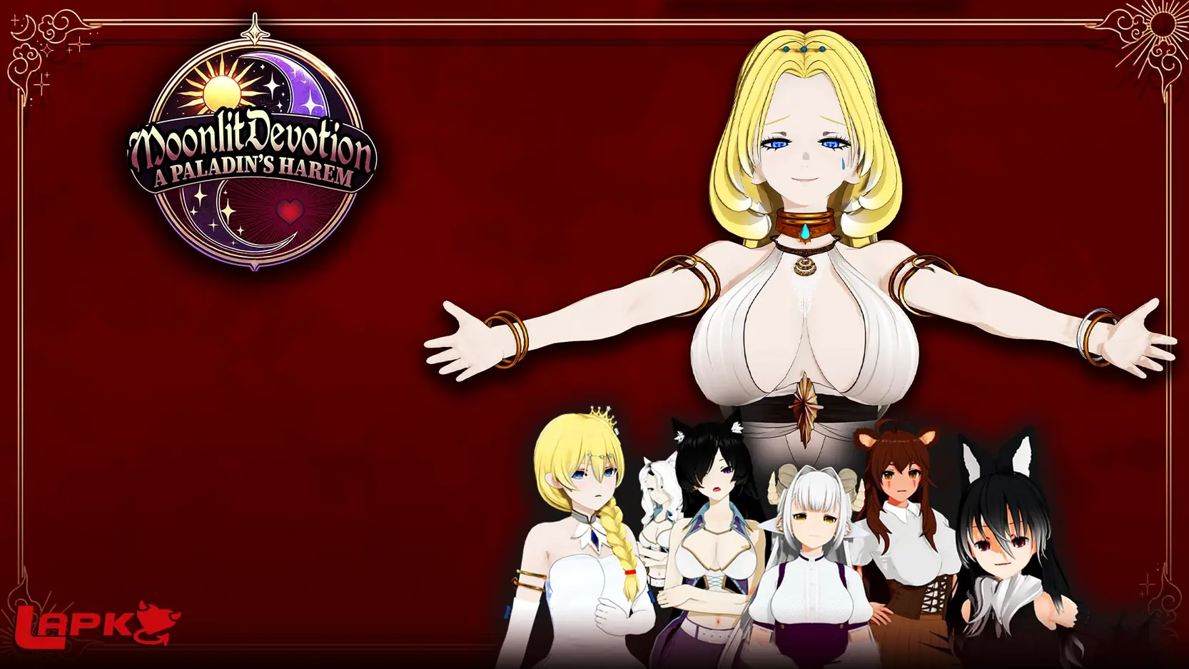 Moonlit Devotion: A Paladin’s Harem porn xxx game download cover
