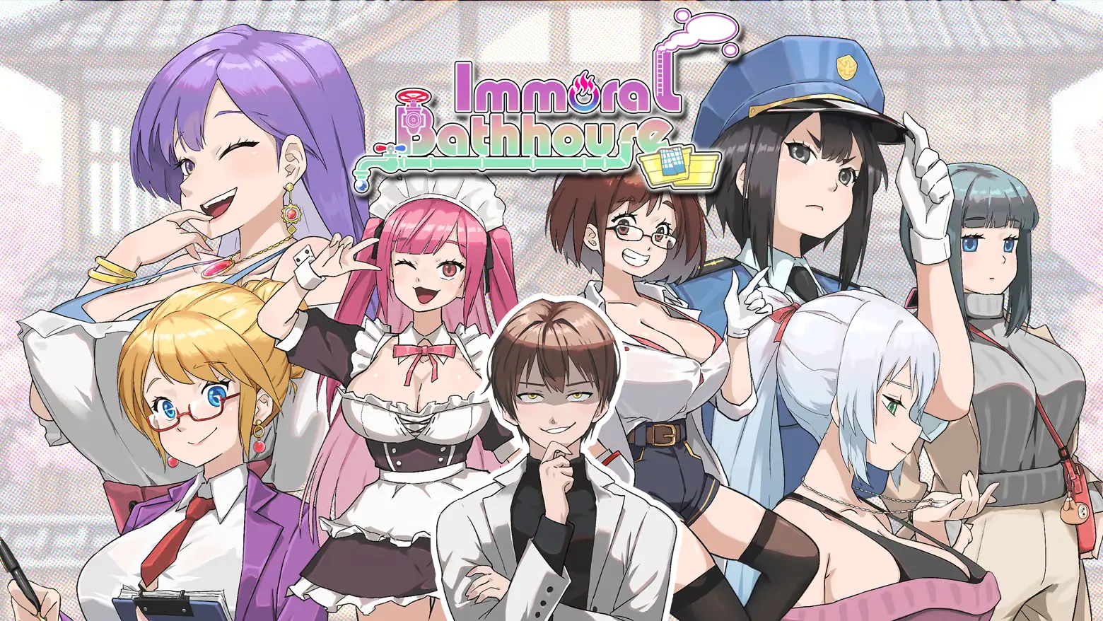 Immoral-Bathhouse porn xxx game download cover