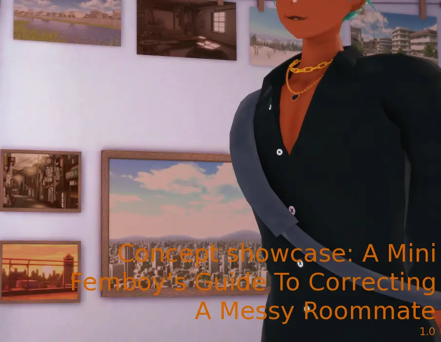 A Mini Femboy’s Guide To Correcting a Messy Roommate porn xxx game download cover