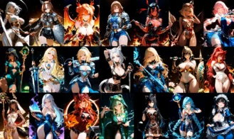 Harem Waifu Wars porn xxx game download cover
