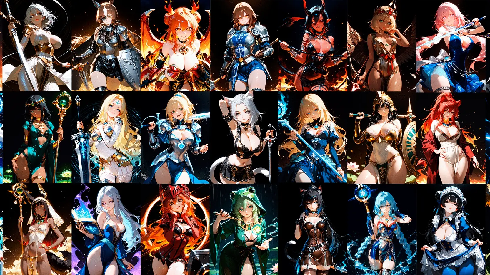 Harem Waifu Wars porn xxx game download cover