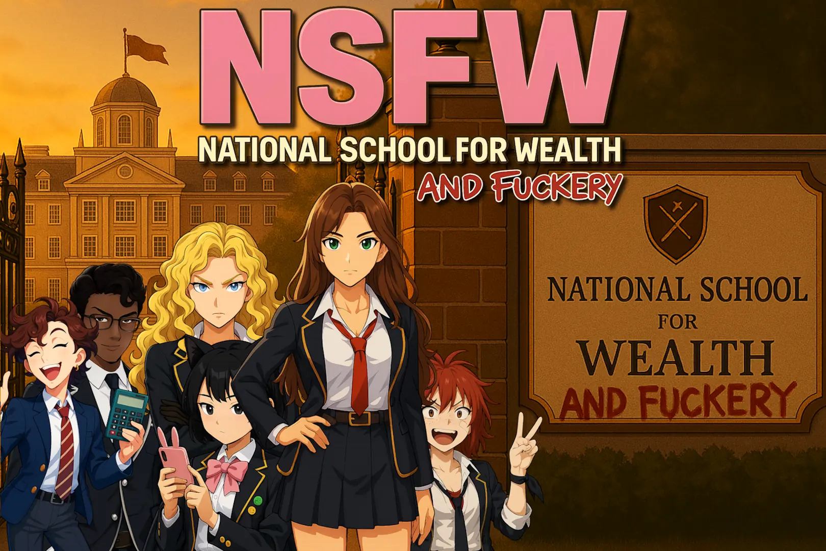 NSFW: National School for Wealth … and Fuckery porn xxx game download cover